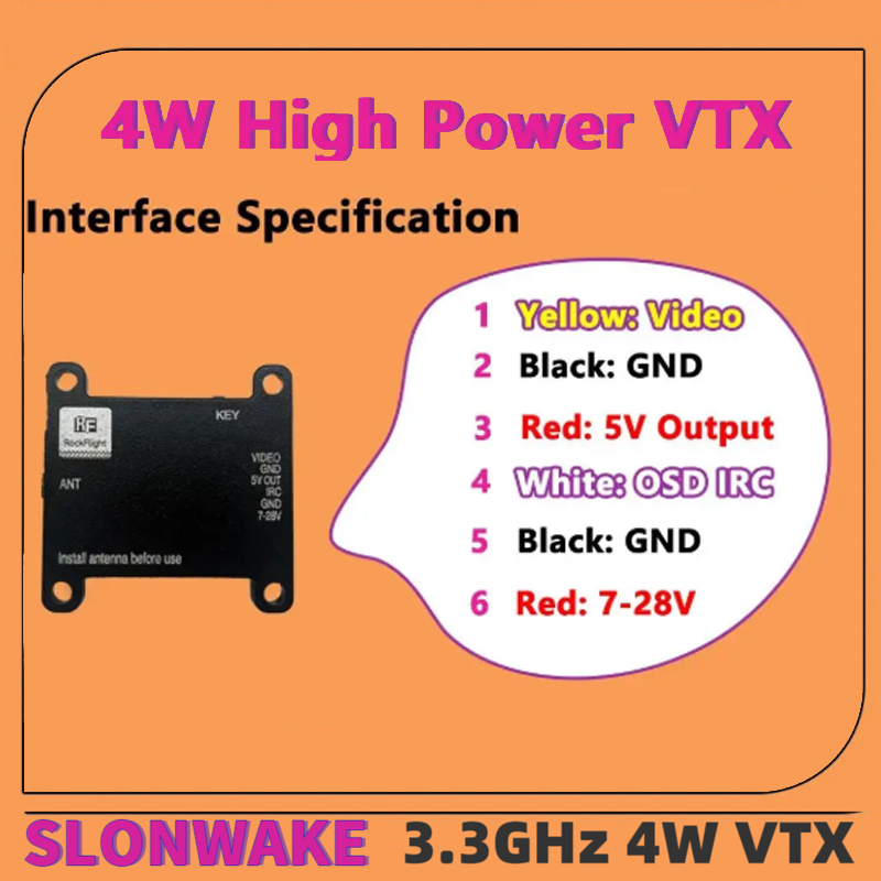 SLONWAKE FPV 3.3G 16채널 4000mW  - Drone Transmitter 리뷰 및 가격